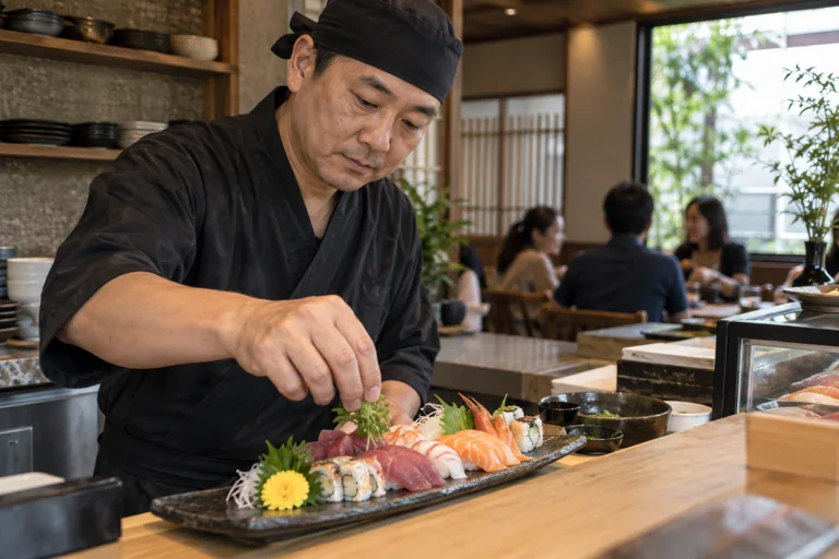 Japonesa: cena ilustrativa do comércio