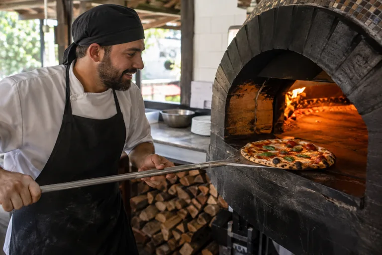Pizzaria: cena ilustrativa do comércio